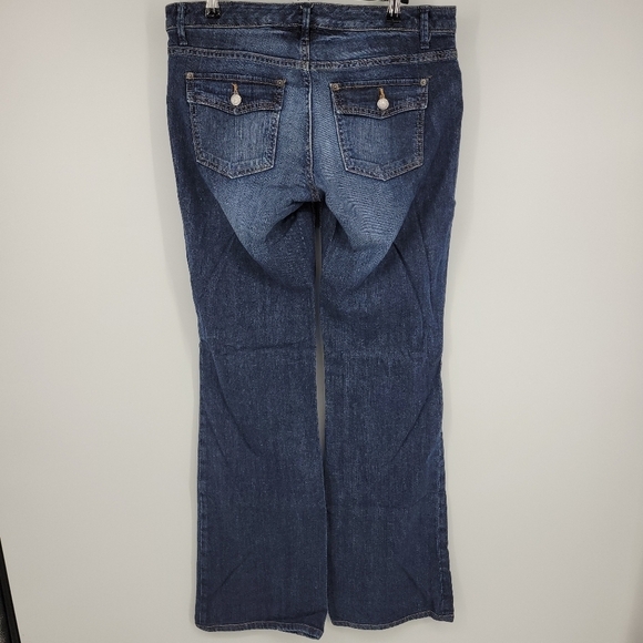 Banana Republic Womens Bootcut‎ Faded Dark Wash Jeans Size 8 Long - Picture 4 of 12